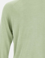 KANGRA Maglia  in filato di seta e cashmere GREEN Uomo 