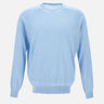 KANGRA Maglia in filato di seta e cashmere Light Blue Uomo 