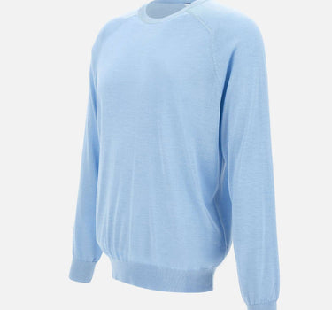 KANGRA Maglia in filato di seta e cashmere Light Blue Uomo 