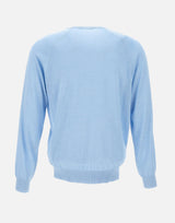 KANGRA Maglia in filato di seta e cashmere Light Blue Uomo 