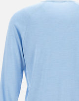 KANGRA Maglia in filato di seta e cashmere Light Blue Uomo 