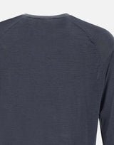 KANGRA Maglia in filato di seta e cashmere BLUE Uomo 