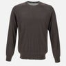 KANGRA Maglia in filato di seta e cashmere BROWN Uomo 