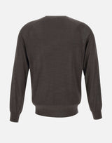 KANGRA Maglia in filato di seta e cashmere BROWN Uomo 