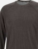 KANGRA Maglia in filato di seta e cashmere BROWN Uomo 