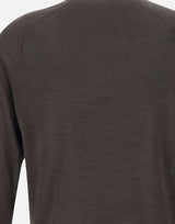 KANGRA Maglia in filato di seta e cashmere BROWN Uomo 