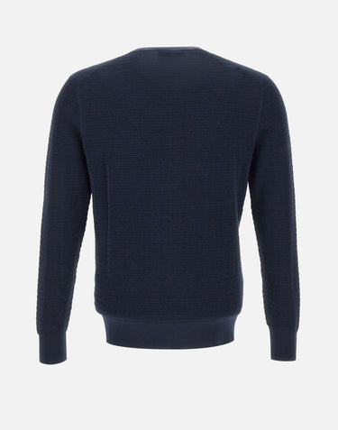 KANGRA Maglia in maglia di cotone BLUE Uomo 