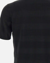 KANGRA T-shirt in maglia di cotone filato extrafine BLACK Uomo 