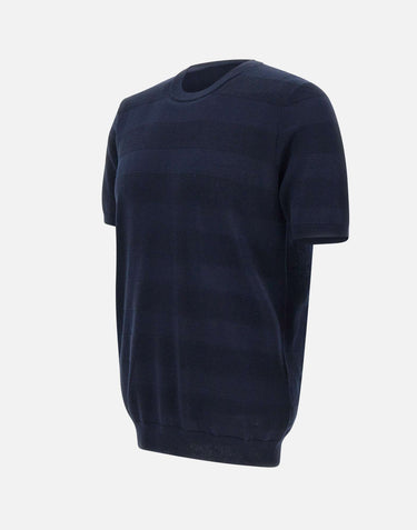 KANGRA T-shirt in cotone filato extrafine BLUE Uomo 