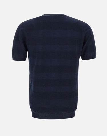 KANGRA T-shirt in cotone filato extrafine BLUE Uomo 
