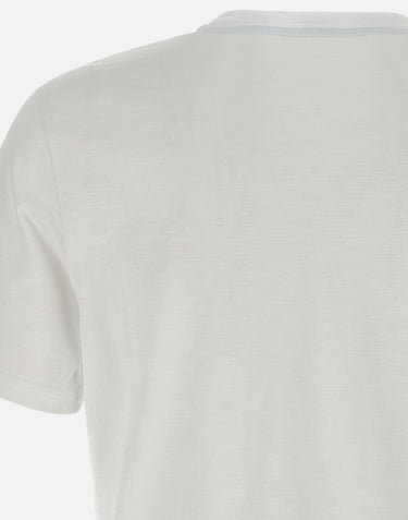 KANGRA T-shirt in cotone fiammato WHITE Uomo 
