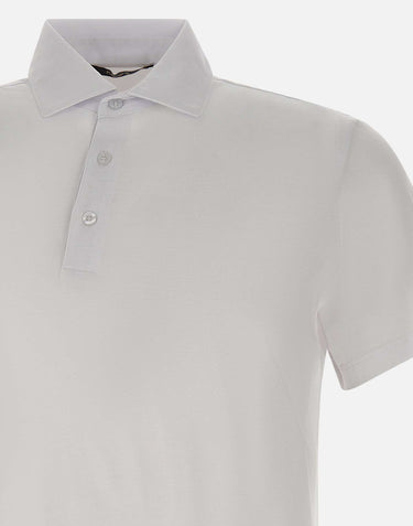 KANGRA Polo in cotone e modal WHITE Uomo 