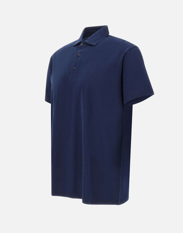KANGRA Polo in cotone e modal BLUE Uomo 