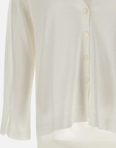 KANGRA Cardigan in cotone WHITE Donna 
