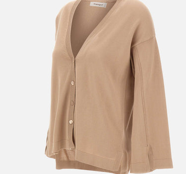 KANGRA Cardigan in cotone BEIGE Donna 