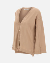 KANGRA Cardigan in cotone BEIGE Donna 