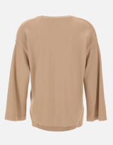 KANGRA Cardigan in cotone BEIGE Donna 