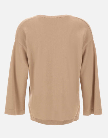 KANGRA Cardigan in cotone BEIGE Donna 
