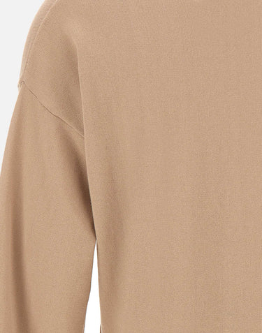 KANGRA Cardigan in cotone BEIGE Donna 