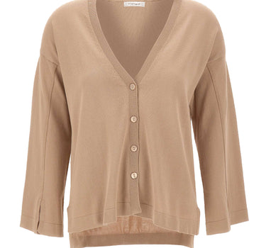 KANGRA Cardigan in cotone BEIGE Donna 