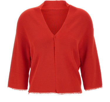 KANGRA Cardigan con frange RED Donna 