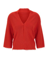 KANGRA Cardigan con frange RED Donna 