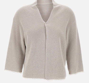 KANGRA Cardigan con frange GREY Donna 