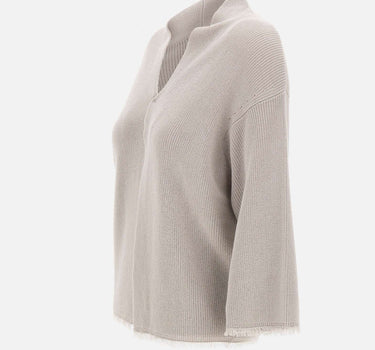 KANGRA Cardigan con frange GREY Donna 