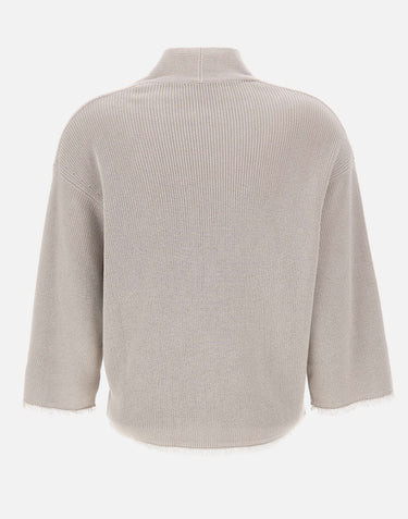 KANGRA Cardigan con frange GREY Donna 