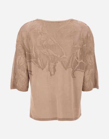 KANGRA Maglia in cotone BEIGE Donna 
