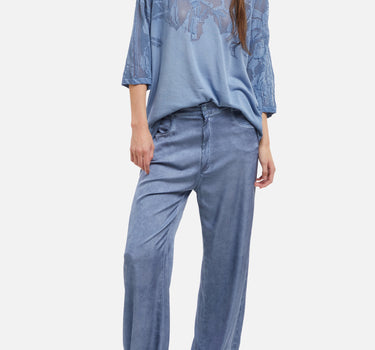 KANGRA Maglia in cotone Light Blue Donna 