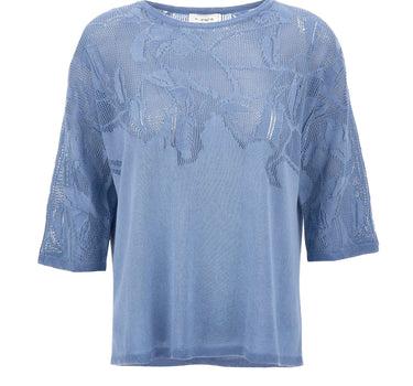 KANGRA Maglia in cotone Light Blue Donna 