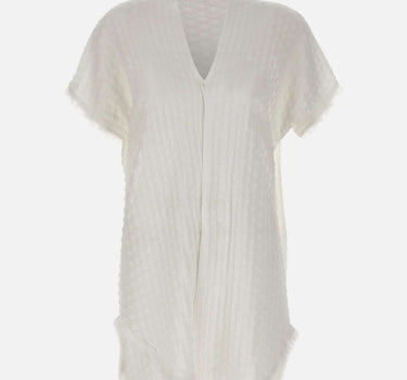 KANGRA Cardigan lungo punzonato WHITE Donna 