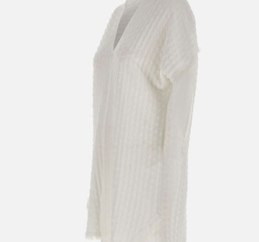 KANGRA Cardigan lungo punzonato WHITE Donna 