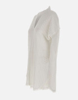KANGRA Cardigan lungo punzonato WHITE Donna 