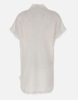 KANGRA Cardigan lungo punzonato WHITE Donna 