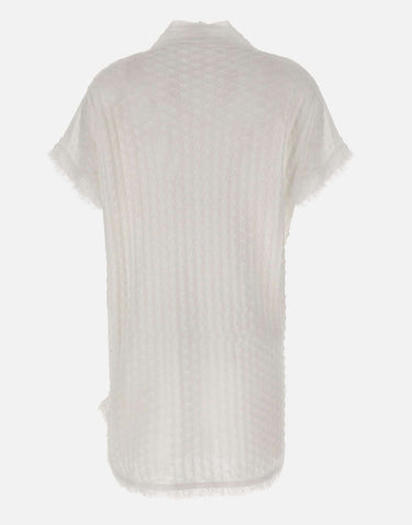 KANGRA Cardigan lungo punzonato WHITE Donna 
