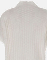 KANGRA Cardigan lungo punzonato WHITE Donna 