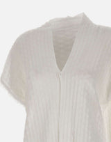 KANGRA Cardigan lungo punzonato WHITE Donna 