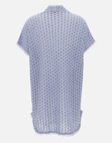 KANGRA Cardigan lungo punzonato Light Blue Donna 