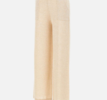 KANGRA Pantaloni palazzo in maglia BEIGE Donna 