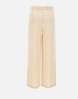 KANGRA Pantaloni palazzo in maglia BEIGE Donna 