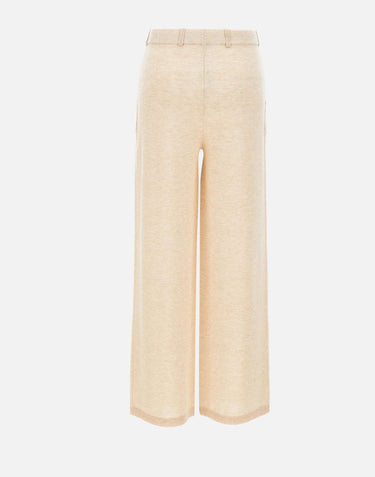KANGRA Pantaloni palazzo in maglia BEIGE Donna 