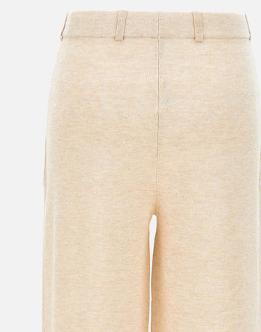 KANGRA Pantaloni palazzo in maglia BEIGE Donna 