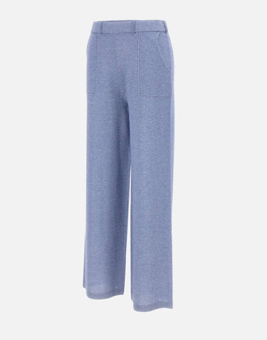 KANGRA Pantaloni palazzo in maglia Light Blue Donna 