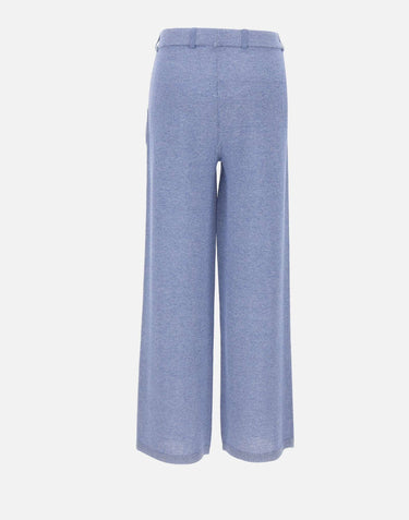 KANGRA Pantaloni palazzo in maglia Light Blue Donna 