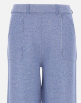 KANGRA Pantaloni palazzo in maglia Light Blue Donna 