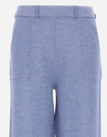 KANGRA Pantaloni palazzo in maglia Light Blue Donna 