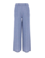 KANGRA Pantaloni palazzo in maglia Light Blue Donna 