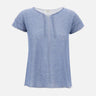 KANGRA Maglia a maniche corte in vanisé Light Blue Donna 